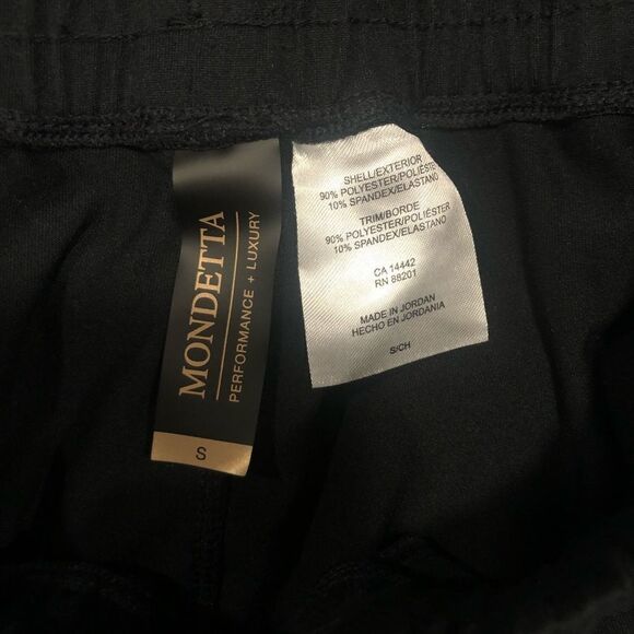 MONDETTA SHORTS, BLACK, Drawstring waist Size S - Picture 3 of 4